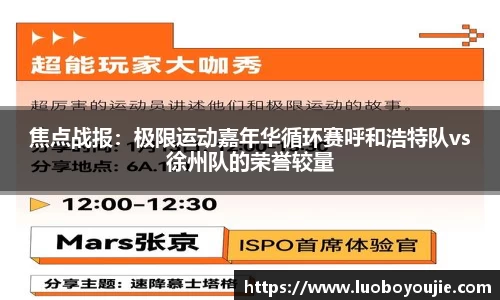 焦点战报：极限运动嘉年华循环赛呼和浩特队vs徐州队的荣誉较量